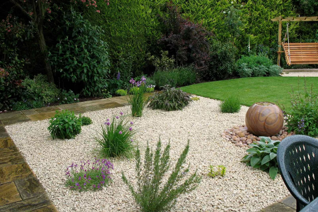Jardim com pedras